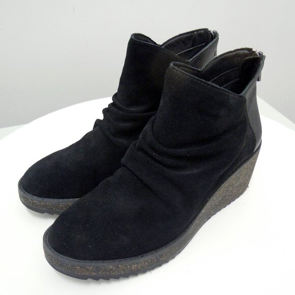 Aetrex Kara Ankle Wedge Boot Black, Size 38 - Picture 2 of 8